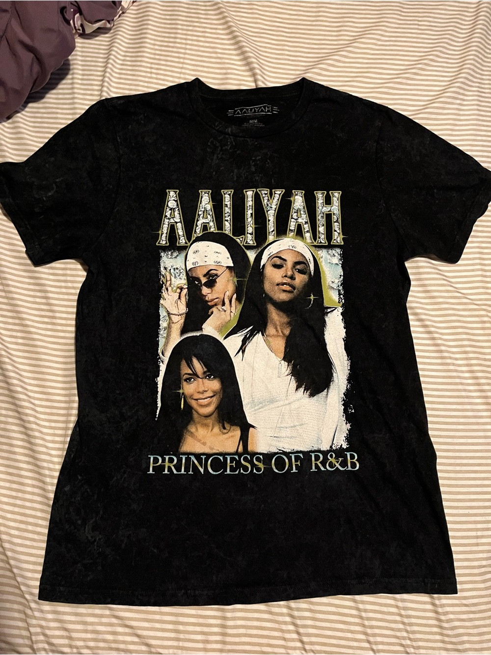 Aaliyah Princess of R&B Graphic Tee - Black